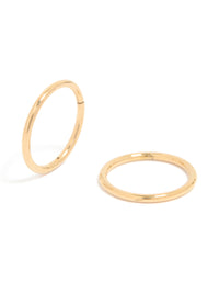 Gold Plated Titanium 10MM Thick Sleeper Earrings - link has visual effect only