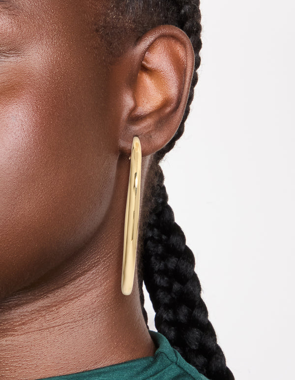 Gold Plated Large Hoop Earrings