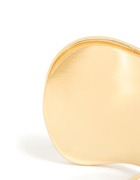 Gold Plated Wide Organic Wrist Cuff - link has visual effect only