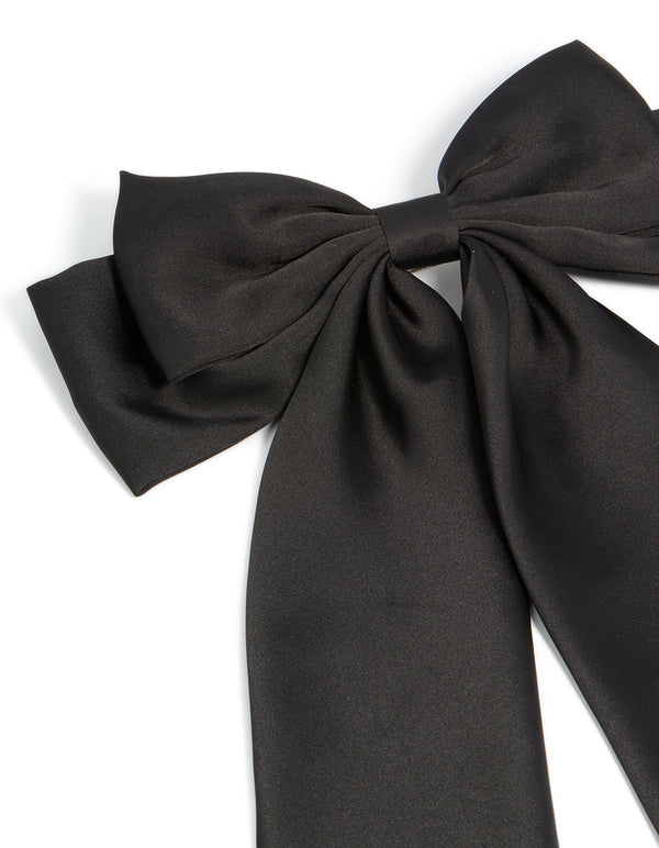 Black Bow Hair Clip