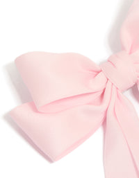 Pink Fabric Double Layer Bow Clip - link has visual effect only