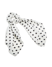 Polyester Polka Dot Print Scarf Scrunchie - link has visual effect only