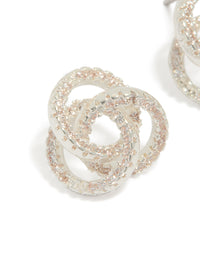 Silver Plated Cubic Zirconia Milky Way Earrings - link has visual effect only