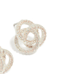 Silver Plated Cubic Zirconia Milky Way Earrings - link has visual effect only