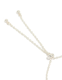 Silver Plated Oval & Round Cubic Zirconia Tennis Toggle Bracelet - link has visual effect only