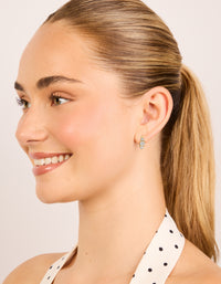 Gold Plated Mixed Sized Cubic Zirconia Mini Huggie Earrings - link has visual effect only