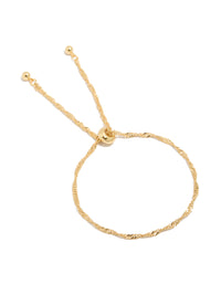 Gold Plated Double Helix Toggle  Bracelet - link has visual effect only