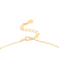 Gold Plated Sterling Silver Cubic Zirconia Bezel Cross Pendant Necklace - link has visual effect only