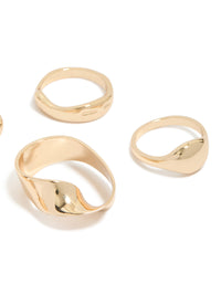 Featuring a gold organic dome ring pack with side detail view - link has visual effect only