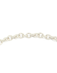Crafted with silver diamante and blue stone heart chunky style necklace featuring celestial star charm pendant clasp detail view - link has visual effect only