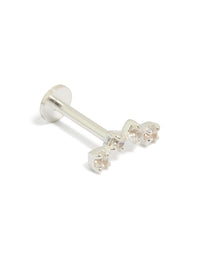 Sterling Silver Cubic Zirconia Crawler Single Flat Back Stud - link has visual effect only