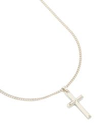 Waterproof Mens Stainless Steel Classic Plain Cross Necklace - link has visual effect only
