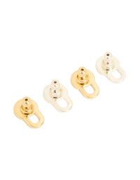 Mixed Metal Lobe Lifter Earrings 2-Pack - link has visual effect only