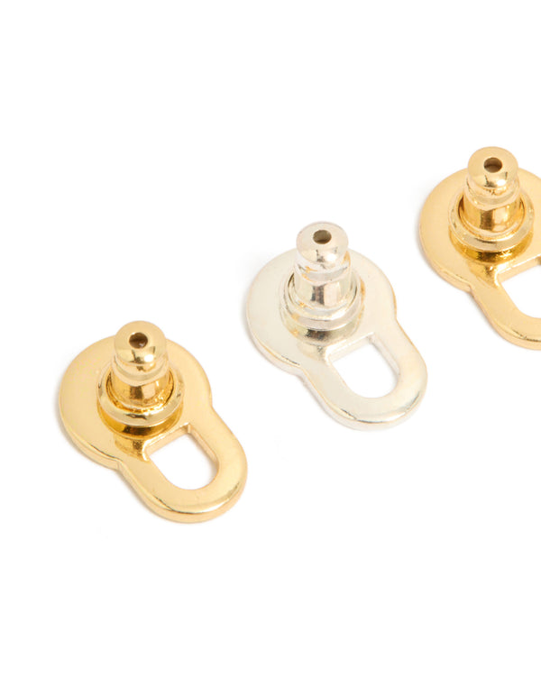 Mixed Metal Lobe Lifter Earrings 2-Pack
