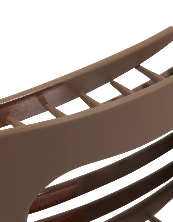 Chocolate Brown Matte Flat Oval Claw Clip