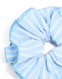 Pale Blue Fabric Ruffle Scrunchie - link has visual effect only