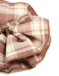 Ruffled Checkered Fabric  Statement Scrunchie - link has visual effect only