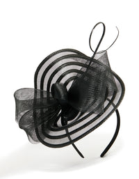 Black Mesh Bow Fascinator - link has visual effect only