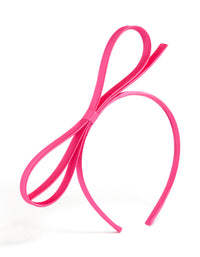 Pink Thin  Bow Headband - link has visual effect only