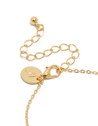 Gold Plated Cubic Zirconia Star Charms Bracelet - link has visual effect only