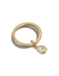 Mixed Metal Plated Cubic Zirconia Band & Stacked Ring - link has visual effect only