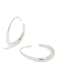 Waterproof Gold Plated Stainless Steel Egg Hoop Earrings 30 MM - link has visual effect only