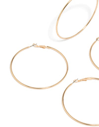Gold Large Hoop Earrings 2-Pack - link has visual effect only