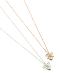 Mixed Metal Bow & Heart Necklaces 2-Pack - link has visual effect only