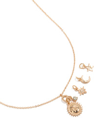 Gold Celestial Charm Necklace - link has visual effect only