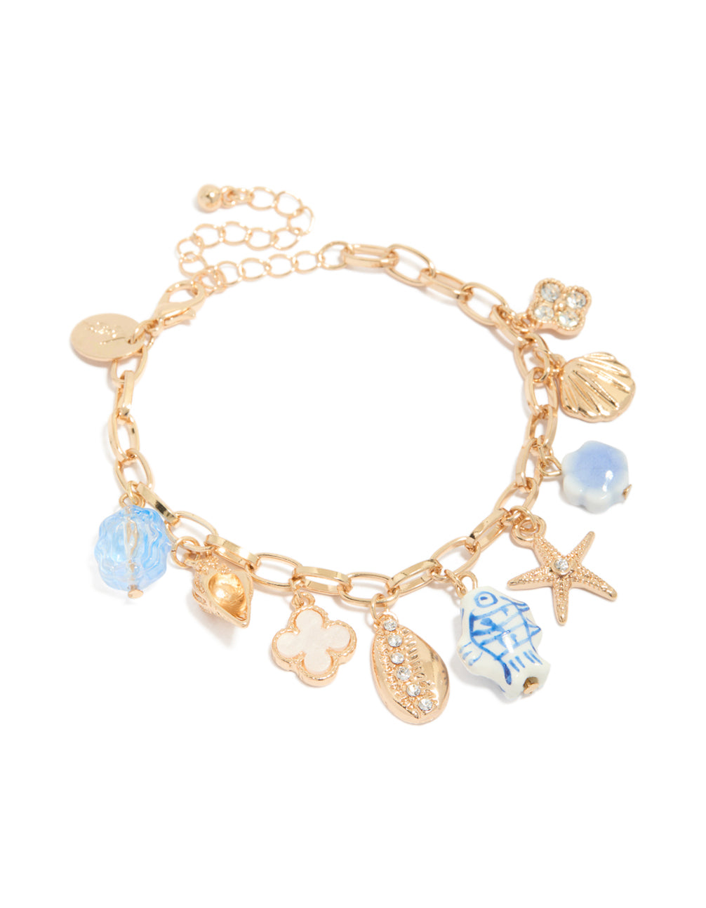 Gold Ocean Charm Bracelet