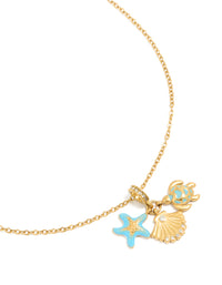 Tweens Gold Plated  Stainless Steel Under The Sea Charm Necklace - link has visual effect only