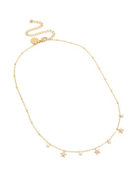 Tweens Gold Plated Stainless Steel Pearl & Starfish Charms Necklace - link has visual effect only