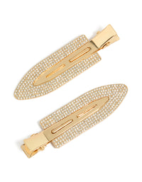 Showcasing gold pavé diamante creaseless clips pack with glitter embellishments detail view - link has visual effect only