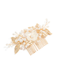 Gold Pearl Flower & Vine Comb - link has visual effect only