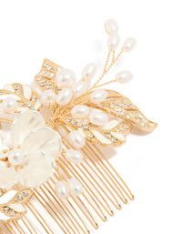 Gold Pearl Flower & Vine Comb - link has visual effect only