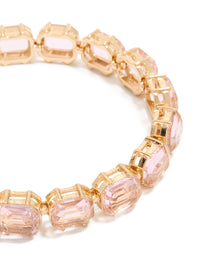 Gold Light Pink Diamantes Bracelet - link has visual effect only