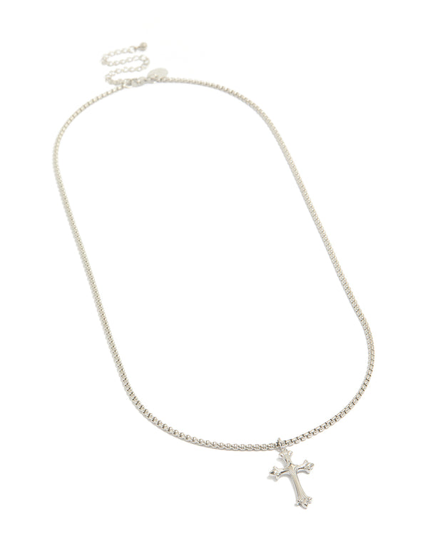 Mens Waterproof Stainless Steel Gothic Cross Necklace