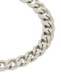 Mens Waterproof Stainless Steel Large Classic Curb Chain Bracelet - link has visual effect only