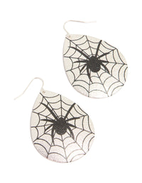 Silver Spiderweb Disc Earrings - link has visual effect only