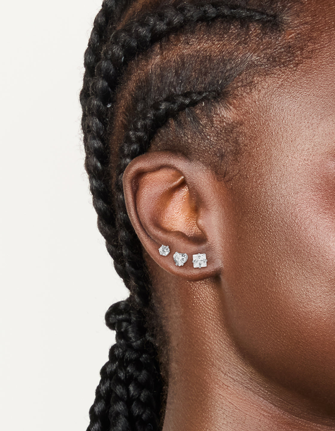 Waterproof Stainless Steel Mixed Stud Earrings 3-Pack