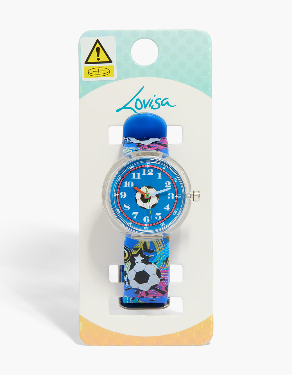 Kids Silver PVC Soccer Ball Watch