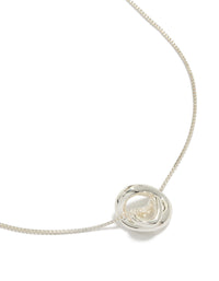 Silver Plated Small Double Organic Charm Necklace - link has visual effect only