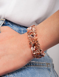 Rose Gold Diamante Bangle - link has visual effect only