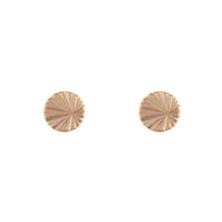 Gold Textured Wheel Stud Earrings - link has visual effect only