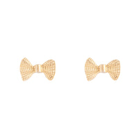 Gold Metal Bow Stud Earrings - link has visual effect only