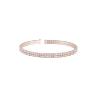 Rose Gold Double Diamante Bangle - link has visual effect only