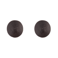Black Round Textured Earrings - link has visual effect only