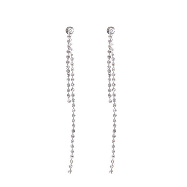 Diamante Cupchain Front & Back Earrings