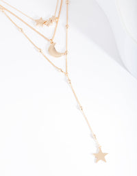 Gold Celestial Layered Necklace - link has visual effect only