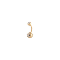 Gold Diamante Ball Belly Bar - link has visual effect only